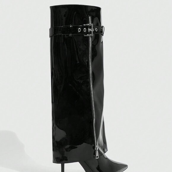 Black Sexy Women's Thigh High Boots - Picture 8 of 10